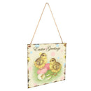 Cute Easter Chicken Wood Hanging Plaque Home Wall Festival Pendant Decor