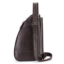 Bullcaptain Leather Crossbody Bag For Men Messenger Leather Chest Bag Casua