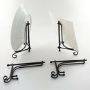 (4 pack)Iron Display Stand, Black Iron Easel Plate Display Photo Holder Sta Y1V1