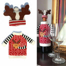 2pcs Fancy Wine Bottle Cover Xmas Santa Table Decor Christmas Bottle Cap Party