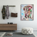 Painting By Numbers Kit DIY Color Elephant Canvas Oil Art Picture Craft