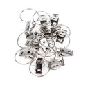 20pcs Stainless Steel Window Shower Curtain Rod Clips Rings Drapery Clips