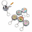 Mini Pocket Portable Round Cigarette Ashtray Keychain Gifts Pro Stainless Dyqq