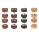 4 Pairs 1.2mm 16g Wooden Ear Tunnel Plugs Stud Earrings for Women Men Gifts