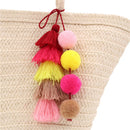 1pc Colorful Boho Pom Pom Key Chain Bag Accessories Tassel Bag Purse Rainbow  L9