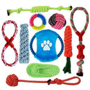 Dog Rope Toys,10 Pack Puppy Chew Toys Set Dog Cotton Rope Knot And Teeth Cl