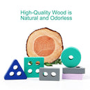 16pcs/Set Wooden Toys, Stacker Stacking Sorting Block Shapes Games Geometric