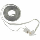10ft RJ11 6P4C Connector Flat Telephone Cable Clear Gray M9O6