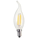 LED Filament Candle Light Bulb For Chandelier Ceiling Light B-Warm White 4W