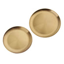 2x Round Snack Salad Serving Dish Dinner Plate Grilled Plate Tableware