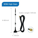 9DBi RP-SMA 2.4GHz 5GHZ High Gain WiFi Router Antenna for Wireless IP Camer