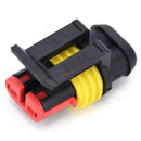 5x 2Pin Car Waterproof Electrical Connector Plug With Wire AWG Marine Black OHK