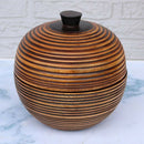 Tea Canister Wooden Tea Box Home Kitchen Jewelry Accs Organizer Pot 14x16cm