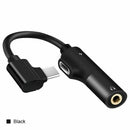 Type-C to 3.5mm Jack AUX Audio Headphone USB-C Charging Adapter Splitter Cable