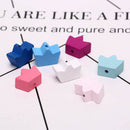 30PCS Multicolour Crown Wooden Spacer Beads Making Craft DIY Jewelry Findin-OZ