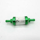 Green Motorcycle Inline Petrol Fuel Filter for Pit Dirt Bike - 8mm 5/16"