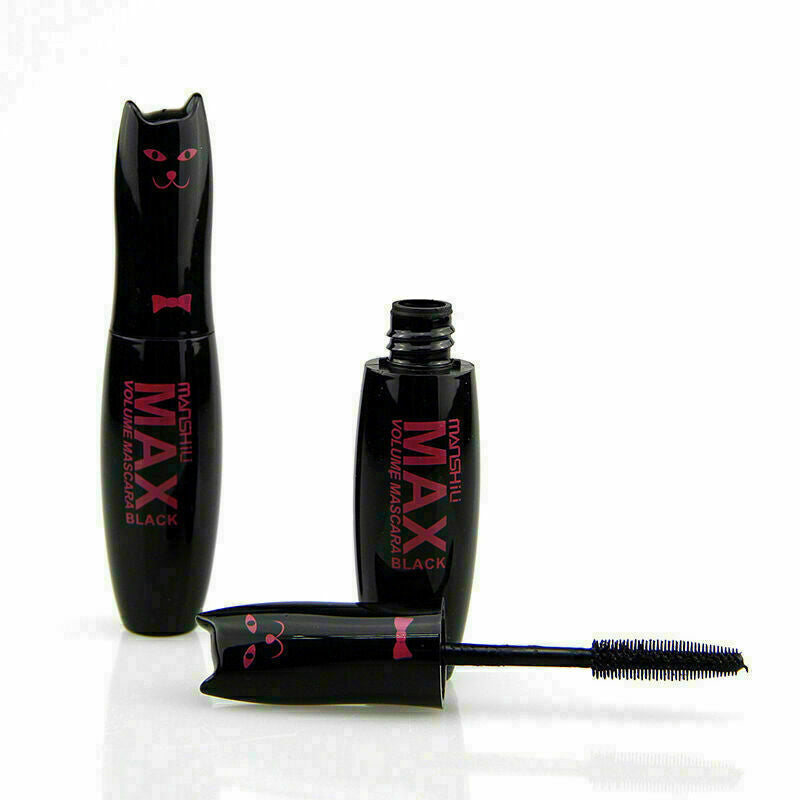 Womens Cute Cat Mascara Eyelash Makeup Prolong Thickening w Black Mascara L K1H6
