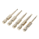 5Pcs /Set Magnetic Triangle Head Screwdriver Bits Steel 1/4 Hex Shank 50mm