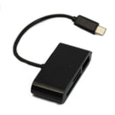 USB Connection Kit HUB SD Micro-SD Card Reader Adapter For OTG Mobile Phone V8M7
