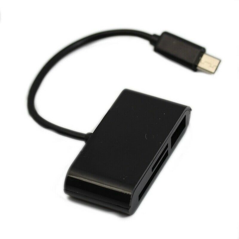 USB Connection Kit HUB SD Micro-SD Card Reader Adapter For OTG Mobile Phone V8M7