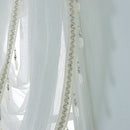 Sheer Valance Curtain White 57x37 inch Rod Pocket Window Curtain Voile Curtain