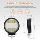 LED Work Light, 2pcs 4 Inch Spot Flood Combo Diffused Round LED Work Lights