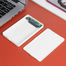 2.5 inch USB 3.0 Hard Disk Enclosure 6Gbps HDD SSD External Case (White)