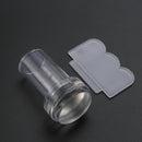 2Pcs Image Tool Nail Art Clear Jelly Plate Scraper Transparent Stamper Manicure