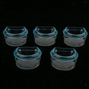 Pack of 5, Bird Parrot Clear Acrylic Feeding Cups Cage Hanging Bowl Seed Water
