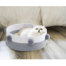 Round Shape Cotton Chew Resistant Cat Basket Bed Cozy Comfortable Warm for