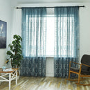 Embroidery Semi Sheer Curtains Rod Pocket 1m W X 2.5m L