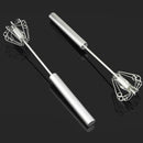 1x Manual Self Turning Stainless Steel Miracle Push Whisk Mixer Egg Beater~ S0Y6
