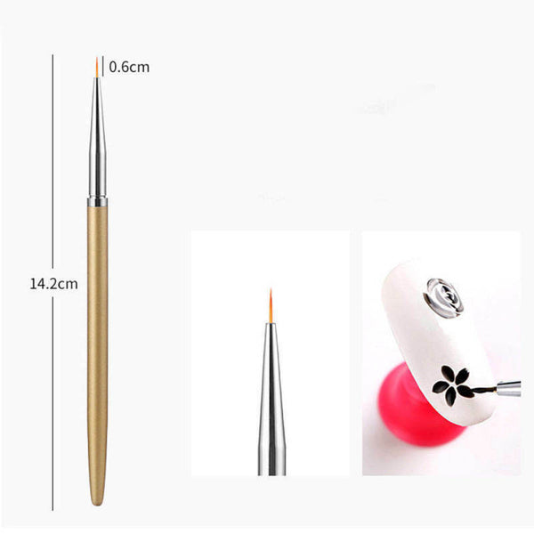3PCS/Set Colorful Nail Art Design Brush Pen Fine Details Tips Drawing Paint Kit