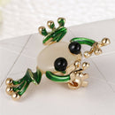 Cute Small Frog Badges Brooch  Shirt Collar Brooch Pin Jewelry Women Men Gift BX