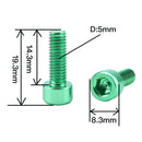 4x Lightweight Montain Bike Water Bottle Cage Holder Bolts Screws Durable Green