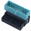 USB 3.0 20pin Male to Female Extension Adapter Angled 90 Degree for