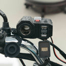 Waterproof 12v/24v Motorcycle USB Charger Power Adapter Socket-Voltmeter Display