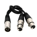 Acoustic Balance 3-Pin XLR Female To Dual 2 Male Splitter Microphone Cable