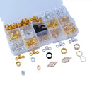 180Pcs/Box Braid Hair Beads Dreadlocks Cuff Clip Beads Rings For Hair ExtensioES