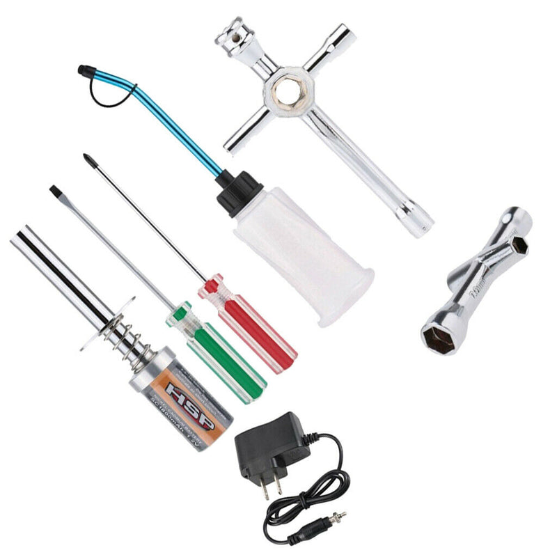 7Pcs RC Methanol Oil Truck Starter Screwdriver Igniter Tool Fuel Filler Set RC