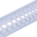 2 x Knitting Gauge Ruler Plastic Needle Size Inches/cm Weaving Tools Tool OZ