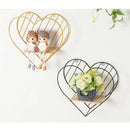 2pcs Iron Floating Shelf Organizer Geometric Decorative Home Heart Shaped