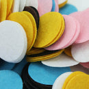 200Pcs 30mm Multi-colored Circle Felt Appliques Headband Hair Bows Brooch DIY