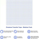 Clear Vinyl Transfer Paper Tape Roll - 12in x 3.3 FT w/ Alignment Grid