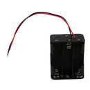 15cm Leads Dual Layers Black Plastic 6 x 1.5V AA Battery Case Holder U9Q1