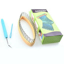Sock Yarn Knitting Loom Weaving Tool Kit Diy Craft Wooden Leg Stockings Wea X9H1