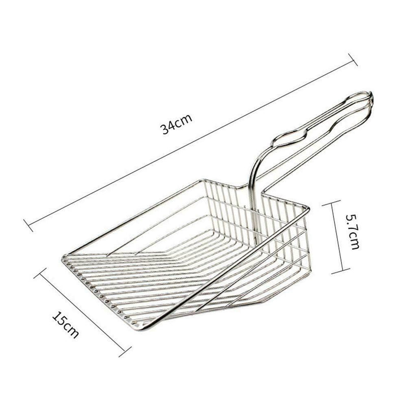 Litter Scooper Stainless Steel Saves Time & Reduces Dust Metal Craft
