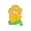 Cat Dog Claw Brooch Animal Paw Jacket Badges Backpack Ornaments (Yellow)