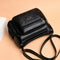 Retro Women Shoulder Bag Multi-zipper Big Capacity Crossbody Pouch (Black)