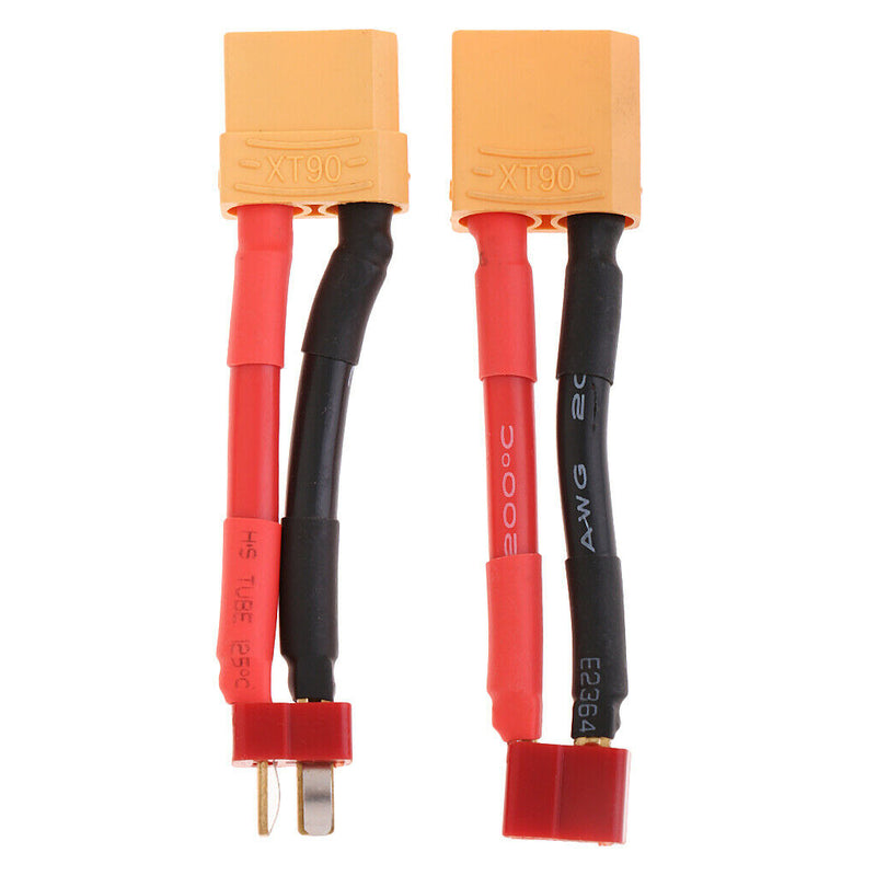 2 Piece Adapter Cable XT90 Socket On T-Plug Connector Accessory Set